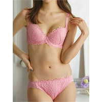 【B⇒I/85~85】レーシー脇高スッキリブラジャー＆ショーツ　大きいサイズ 下着