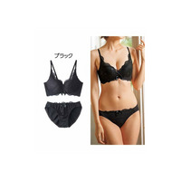 【B⇒D/80~80】脇スッキリカシュクールブラ＆ショーツ　大きいサイズ 下着