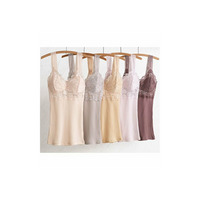 綿１００％おしゃれブラキャミ５色組