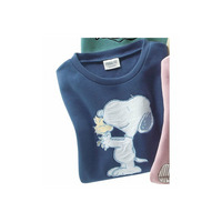 スヌーピー裏起毛アップリケプルオーバー