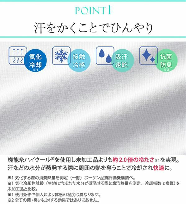 【汗かきさん必見!】涼感サラッと快適汗取り半袖インナー<さらりラボ>5