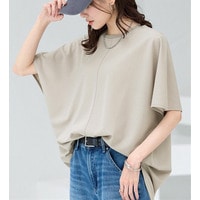Tシャツ感覚なのにきちんとブラウス見え！カットジョーゼット半袖プルオーバー
