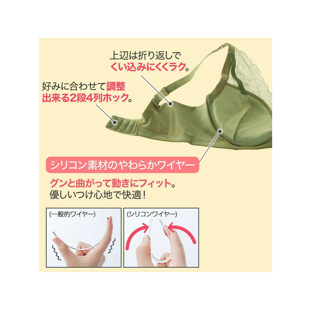 ４０代からのこっそりお腹すっきりショーツ（ショーツ単品）ラクでもキレイブラジャーは（別売）　大きいサイズ下着5