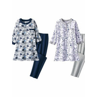 旅行にピッタリ！上品花柄パジャマ２着組