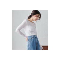 ギャザーデザインシアーＴシャツ　　　　　  