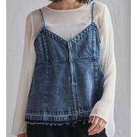 デニム素材キャミビスチェ