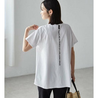 ロゴプリントアシメチュニックＴシャツ