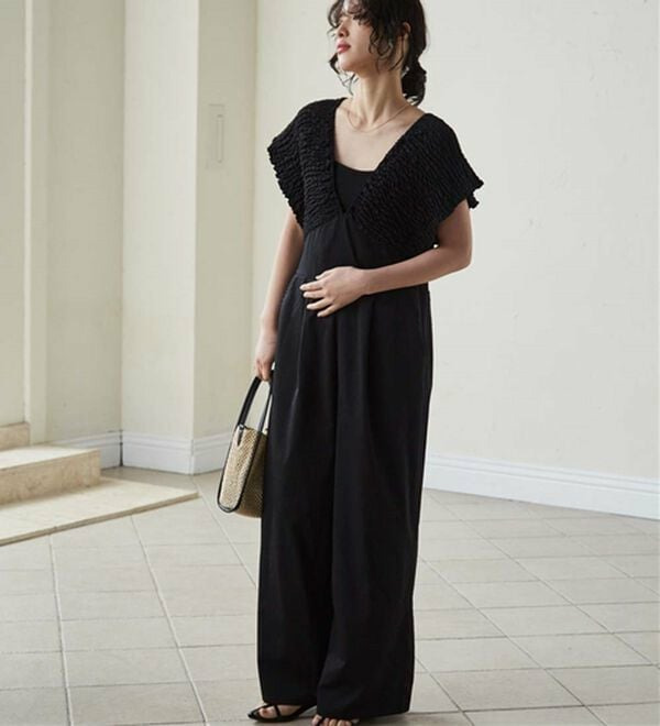 シャーリングサロペット ブラック Lサイズ ローリーズファーム