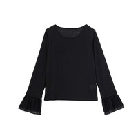 フレアーチュール袖スラブシアーT