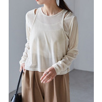 2WAYレイヤードシアーベロアトップス