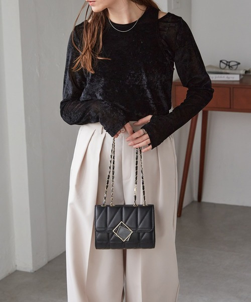 2WAYレイヤードシアーベロアトップス13