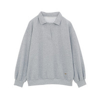 襟付きオーバーサイズスウェット