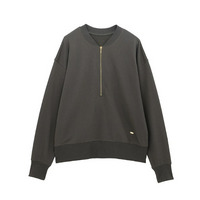 フロントハーフジップスウェット