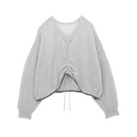 モヘアライク2WAYギャザーニット