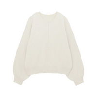 ハーフジップスウェットライクニット