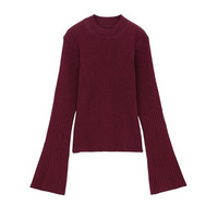 フレアースリーブニュアンスカラーニット