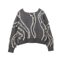 ニュアンスフリンジニット