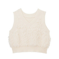 ループフリンジニットベスト