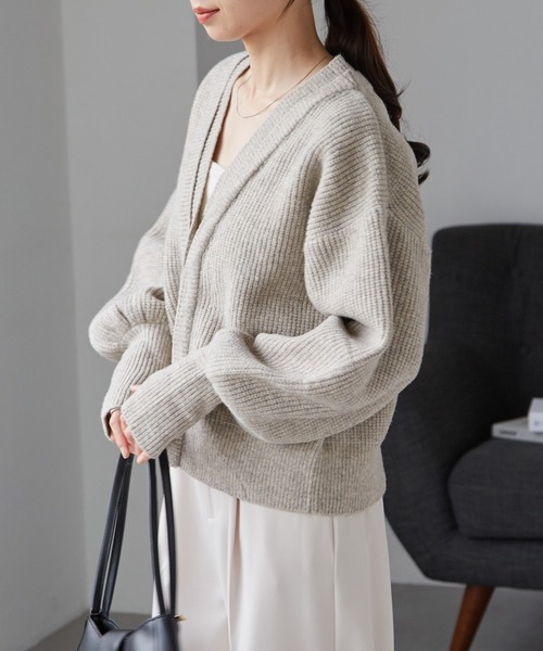 フロントレイヤードVカーディガン13