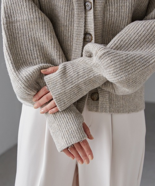 フロントレイヤードVカーディガン16