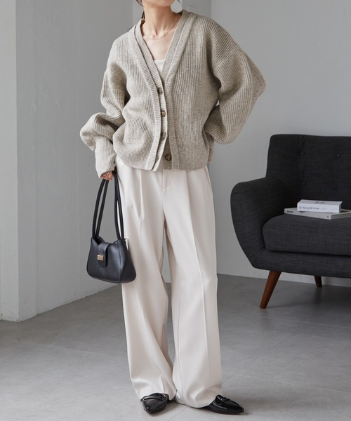 フロントレイヤードVカーディガン17