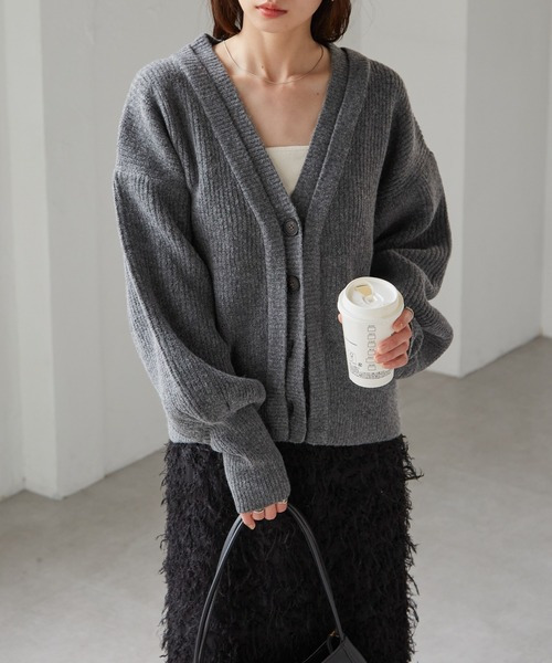 フロントレイヤードVカーディガン21