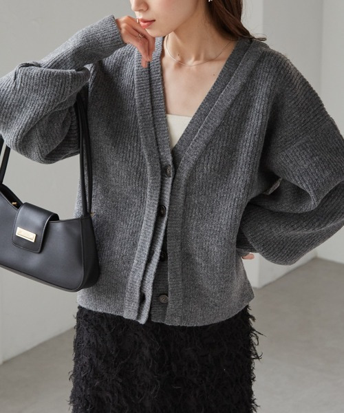 フロントレイヤードVカーディガン22