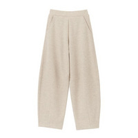 フェイクウールバレルレッグカーブパンツ