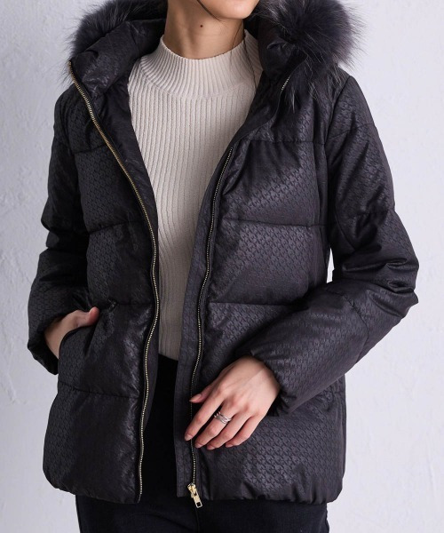 リアルファー付ダウンコート<ショート丈>(ファーは取り外しOK) 大きいサイズ レディース28