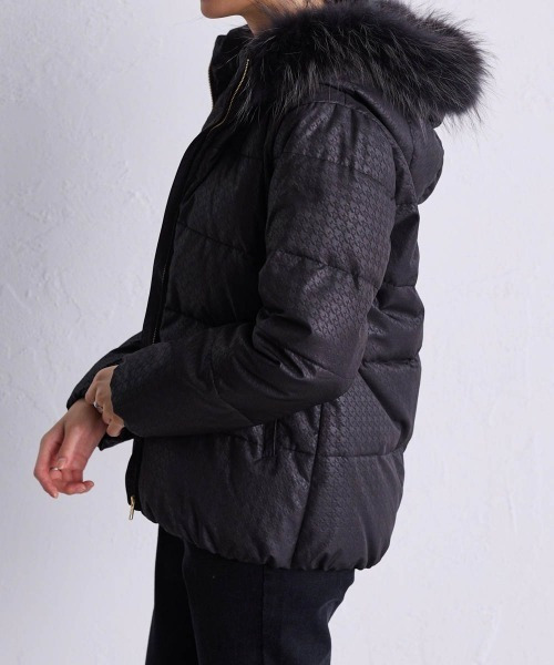 リアルファー付ダウンコート<ショート丈>(ファーは取り外しOK) 大きいサイズ レディース29