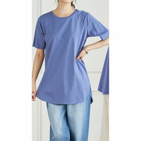 ひんやり！ＵＶ！ラウンドヘムチュニック　＜オーガニックコットン＞＜Beautiful Cotton＞　大きいサイズ レディース