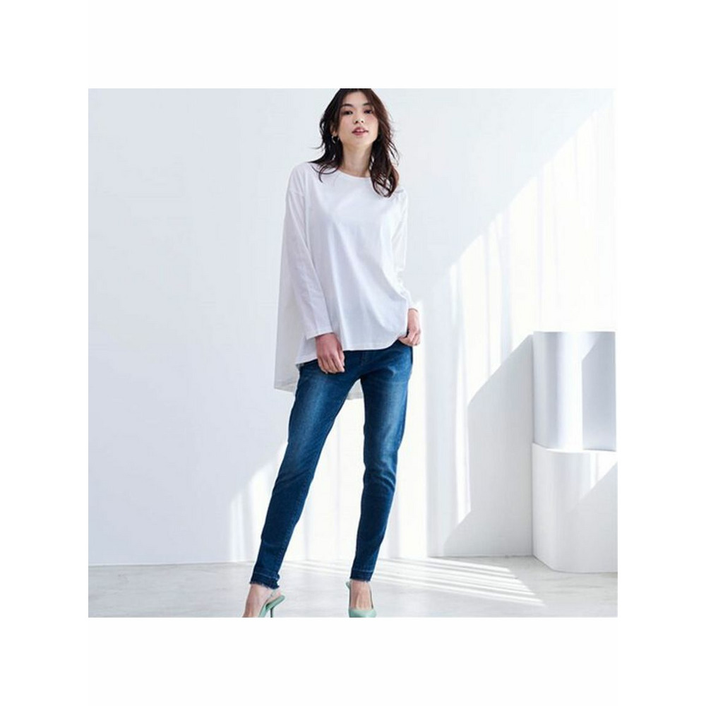 綿100％フレアーシルエットチュニック＜オーガニックコットン＞＜Beautiful Cotton＞　長袖　大きいサイズ レディース9