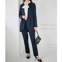 ＜２点セット＞ラウンドヘムジャケットセット　大きいサイズ レディース