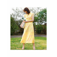 ウエストタック衿付ワンピース　　　大きいサイズレディース