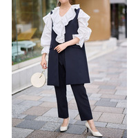 ＜２点セット＞ロングジレセットアップ　大きいサイズ レディース