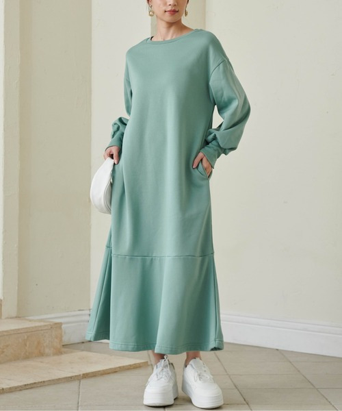 HS毛玉になりにくい!ペプラムワンピース18