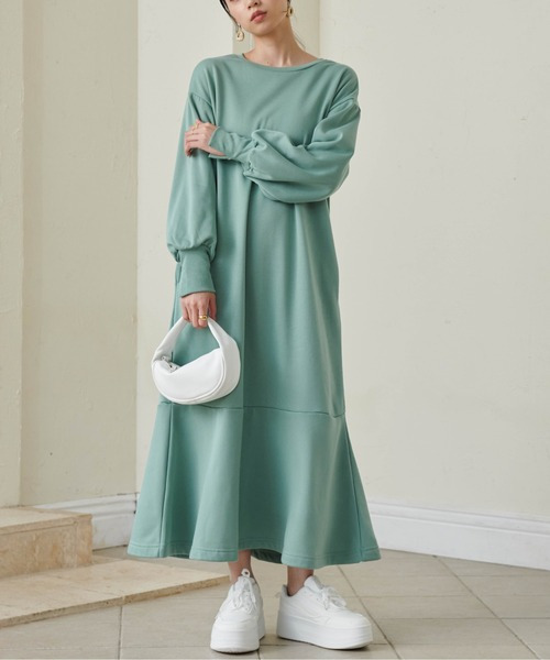 HS毛玉になりにくい!ペプラムワンピース19