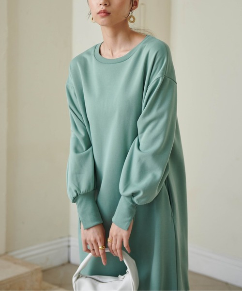 HS毛玉になりにくい!ペプラムワンピース21