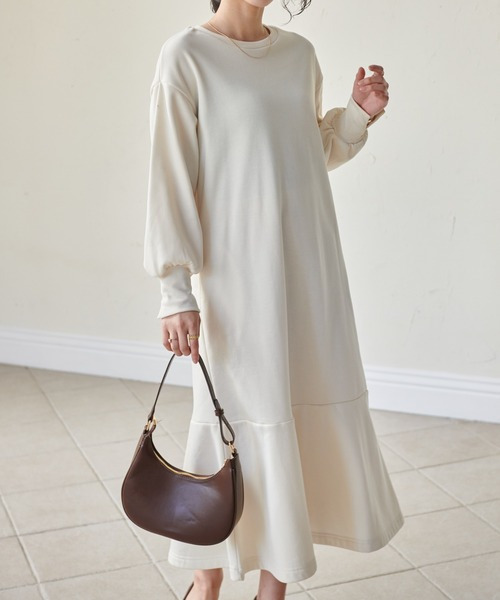 HS毛玉になりにくい!ペプラムワンピース23