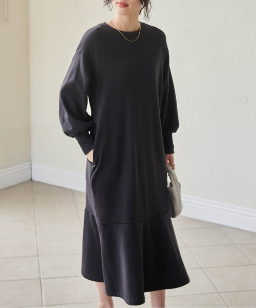 HS毛玉になりにくい!ペプラムワンピース30