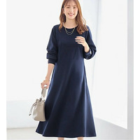 【イージーケア】フワぽかエンボス裏起毛ワンピース