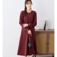 【イージーケア】フワぽかエンボス裏起毛ワンピース