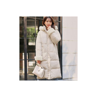 ファー付フェイクダウンロングコート