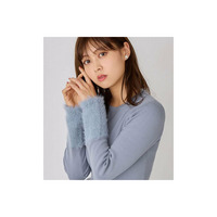 袖口フェザー切替ニットプルオーバー