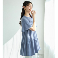 楽に可愛く！ふんわり綿混ティアードチュニック