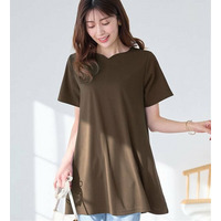 【４つの機能付】ひんやりフレアーロングチュニックTシャツ