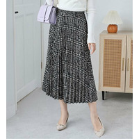 大人可愛いプリントプリーツスカート