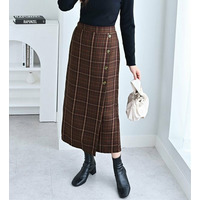 チェック柄ナロースカート