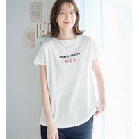 【マリクレール・スポーツ】モックネックギャザーＴシャツ