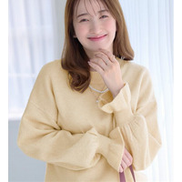 洗える！ふんわりタッチキャンディースリーブゆるニット